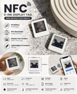 NFC TAG با نمایشگر تصویر (a0348)
